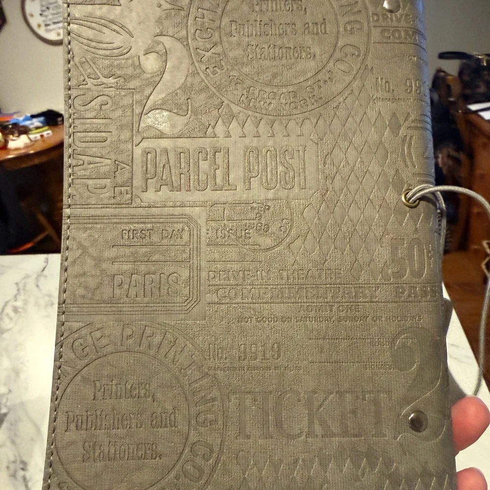 Embossed Gray Planner Notebook